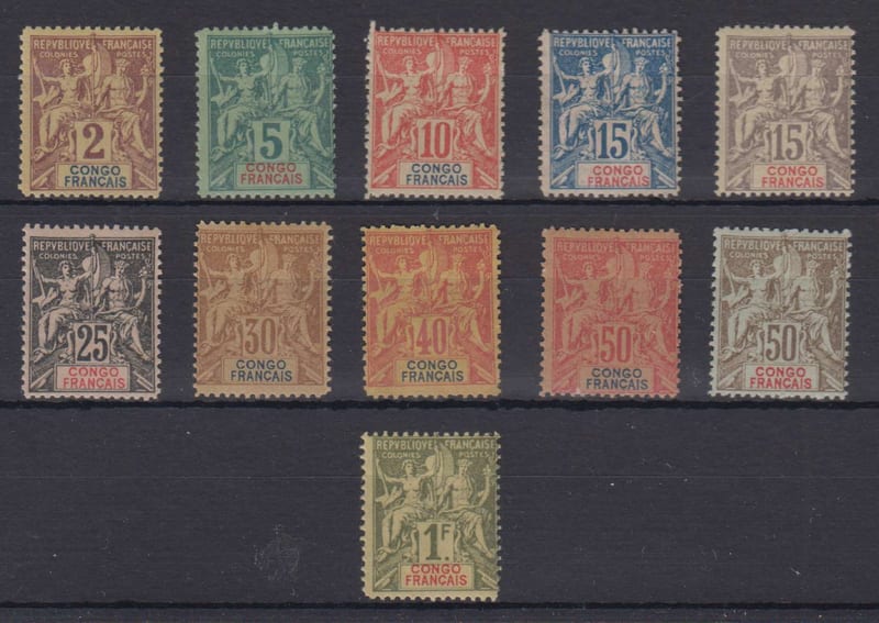France 1892 — Scott 19 thru 34 not complete
