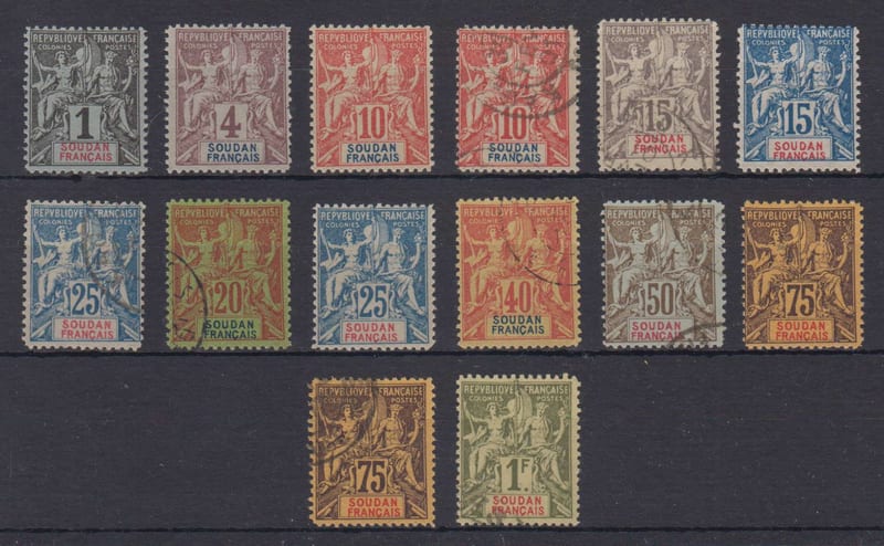 France 1894 — Scott 3 thru 19 not complete