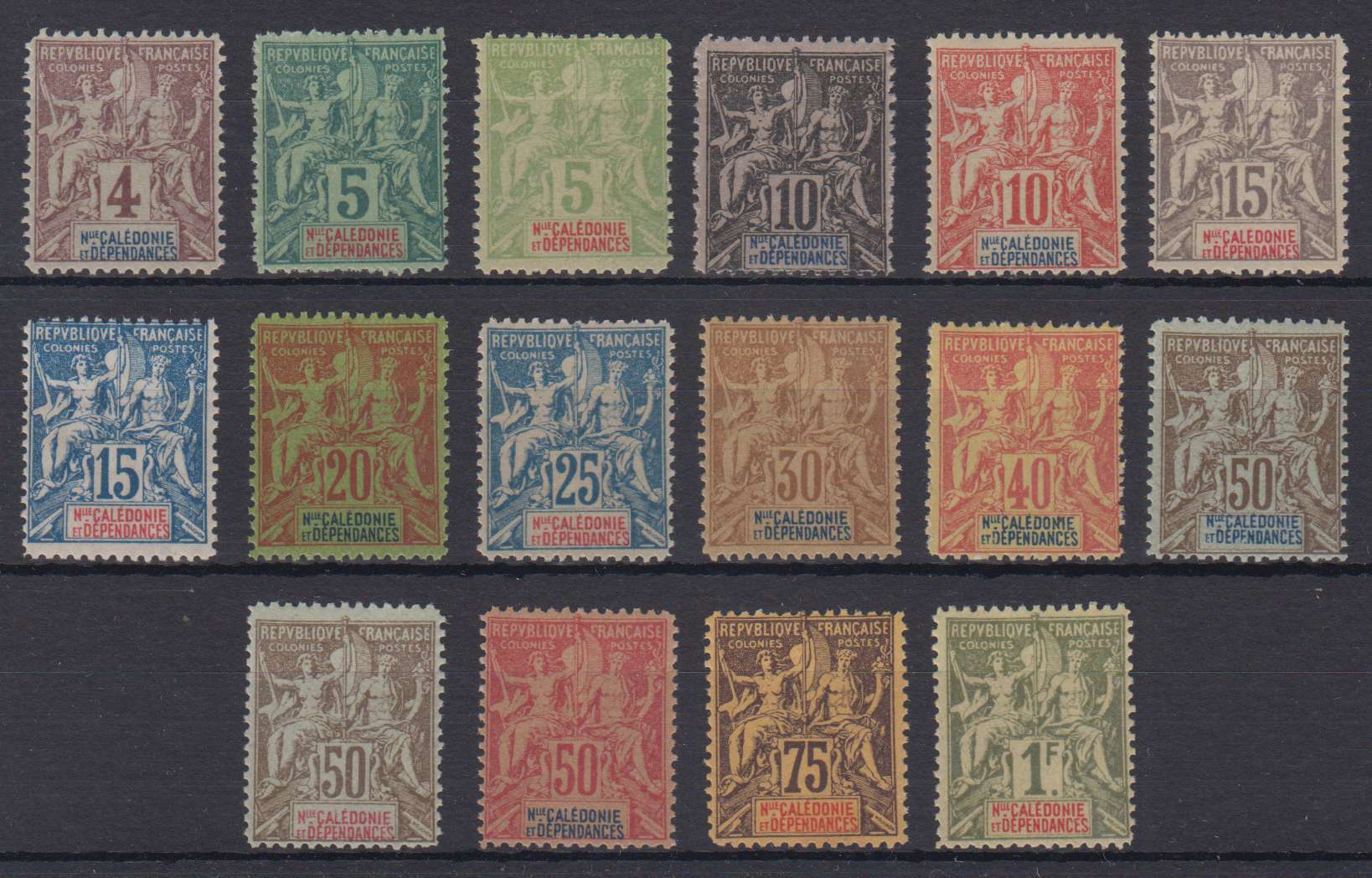 France 1892 — Scott 42 thru 58 not complete