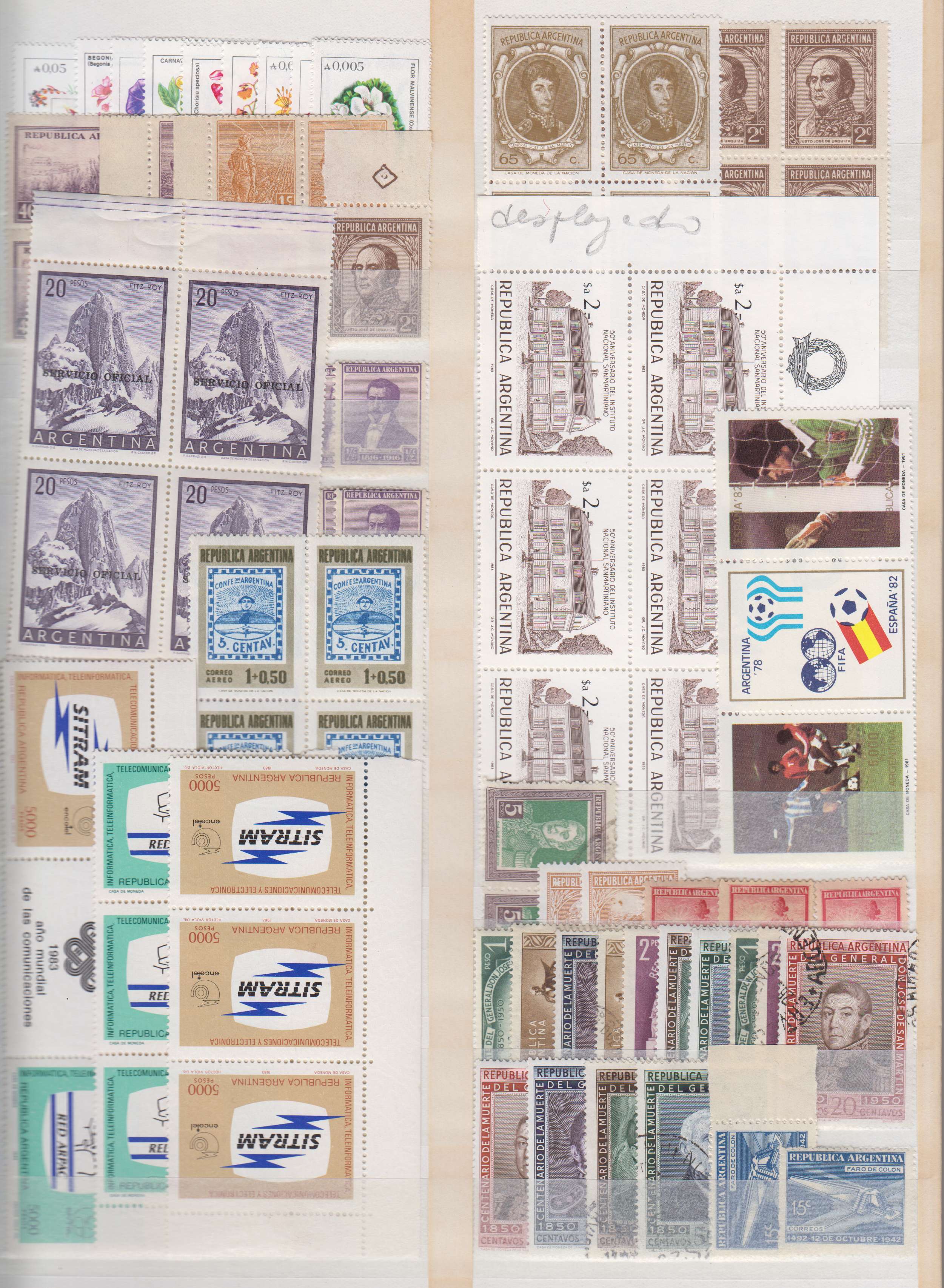 Argentina — Better Ordinary, airpost & Official collection of 937 + stamps on pages including full…