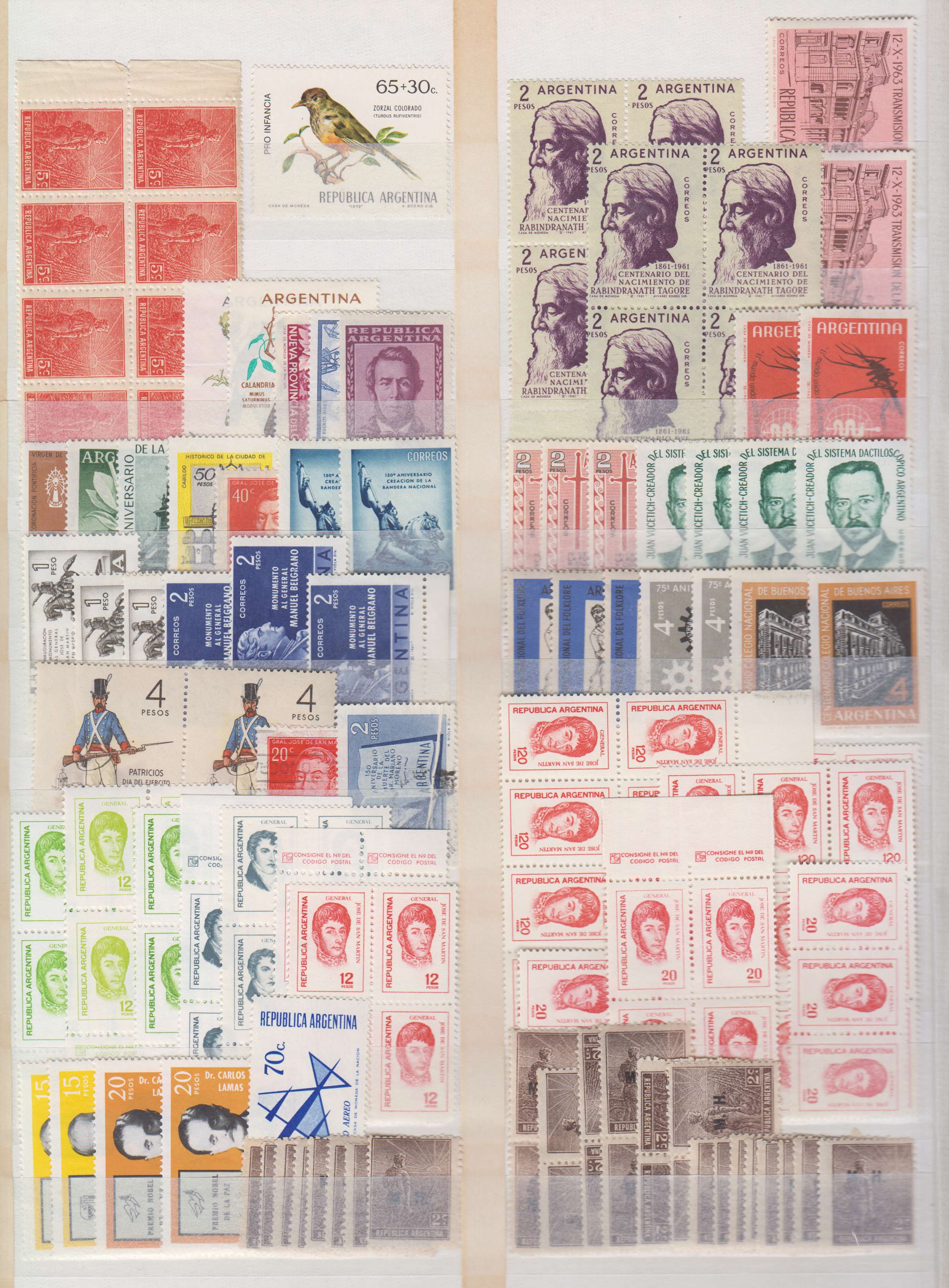 Argentina — Better Ordinary, airpost & Official collection of 937 + stamps on pages including full…