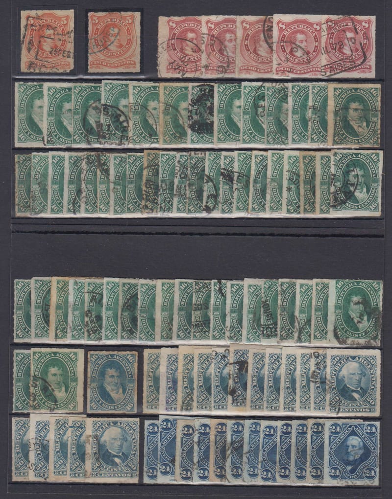 Argentina 1876 — Rouletted issue