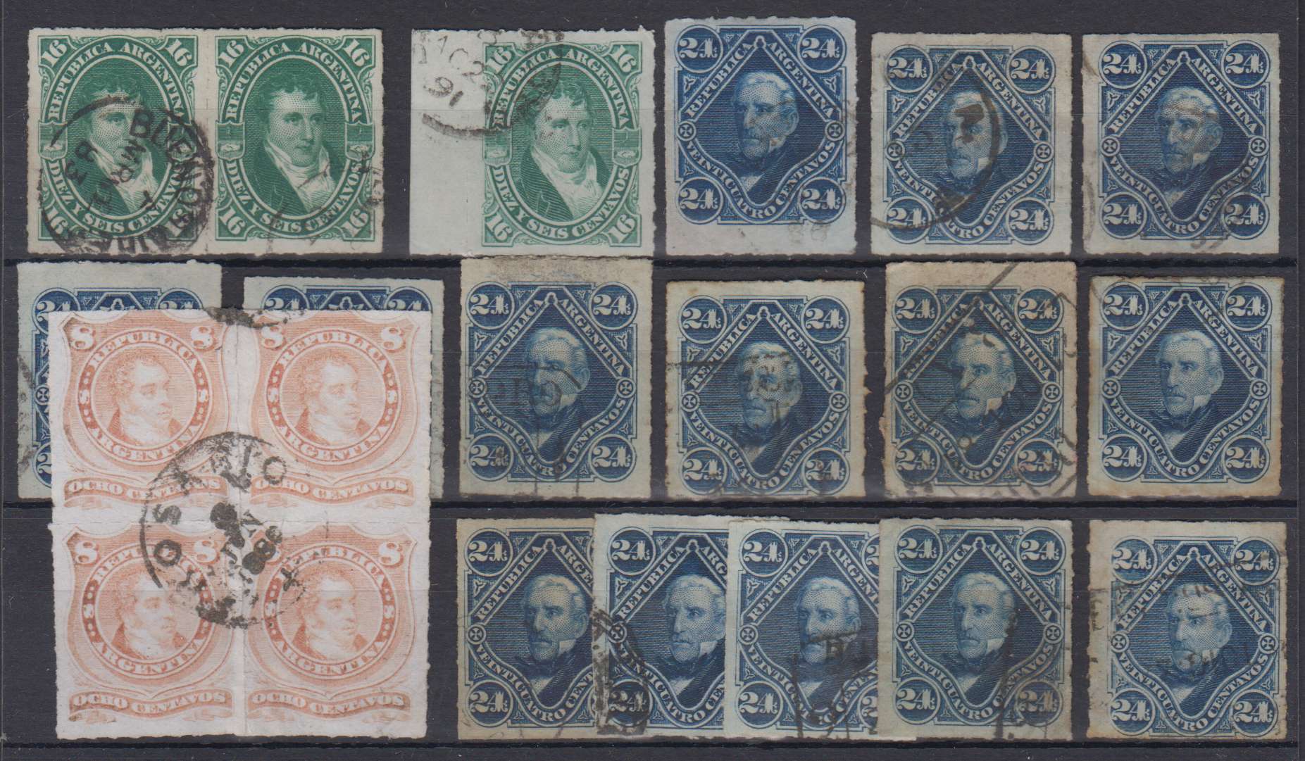 Argentina 1876 — Rouletted issue