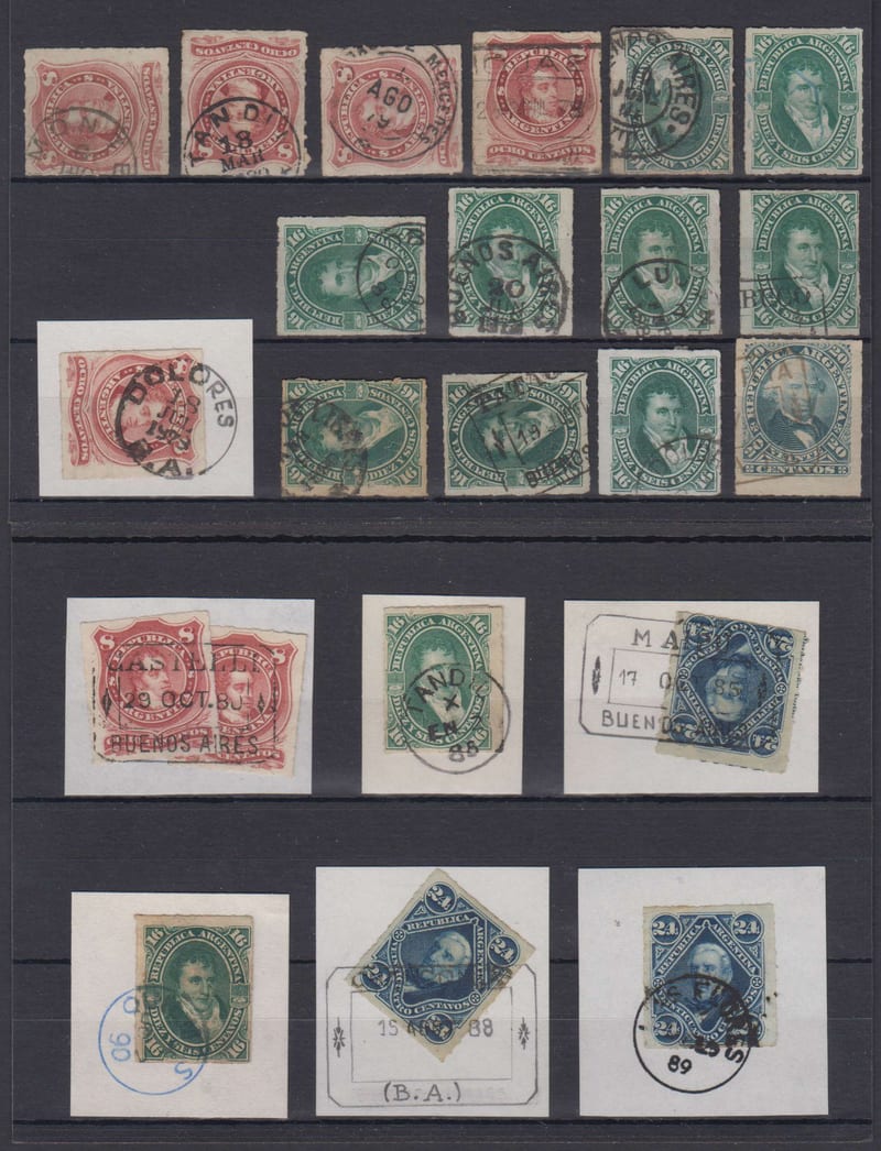 Argentina 1876 — Cancels