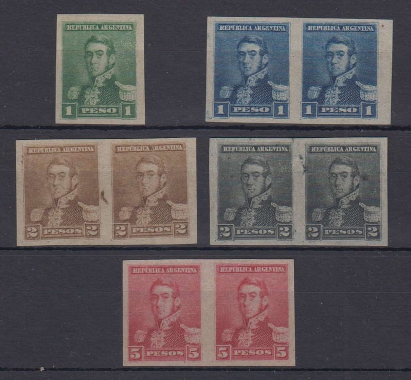 Argentina 1892 — Scott 103-105 top values