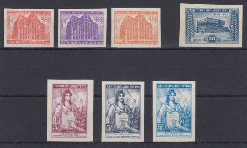 Argentina 1942 — Scott 503, 546 top value & 552