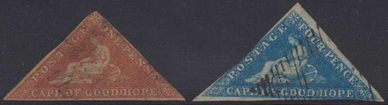 Cape of Good Hope 1853 — Scott 1 & 4