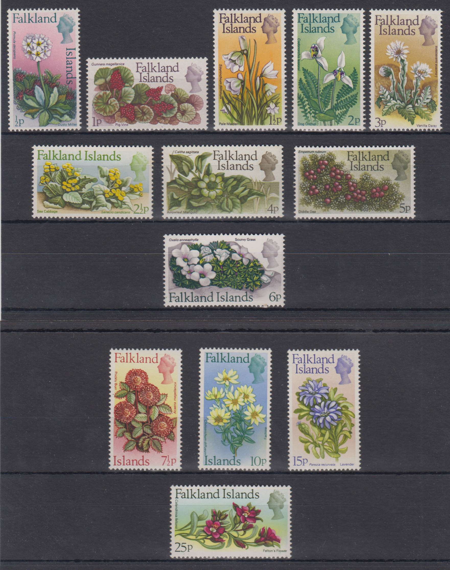 Falkland Islands 1972 — Scott 210-222