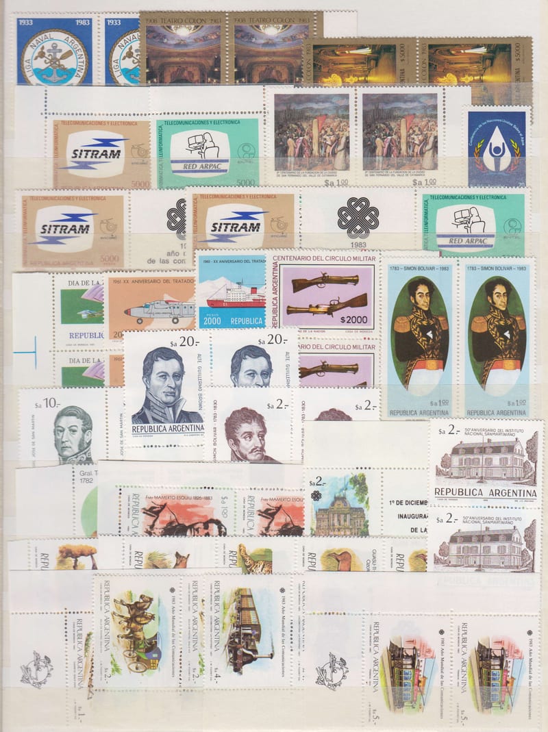 Argentina 1945 — Mint never hinged selection on pages including 245 + stamps including full sets…