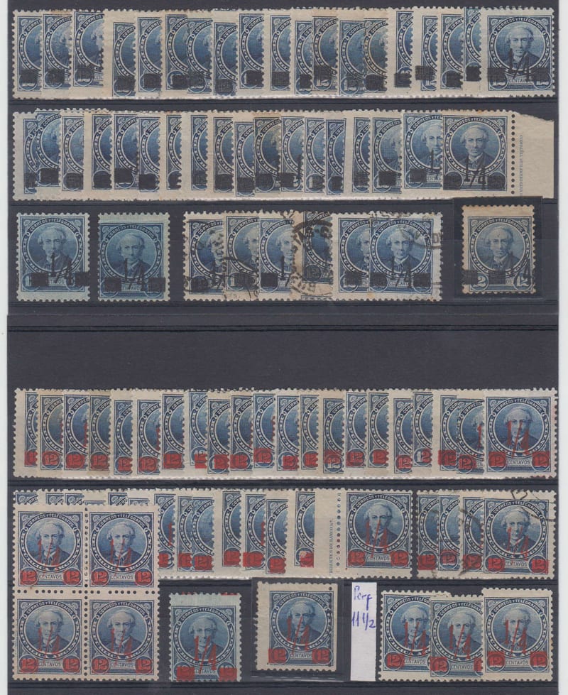 Argentina 1890 — Scott 83-84, 84b & scott unlisted, GJ # 133d & 134c (bluish paper)
