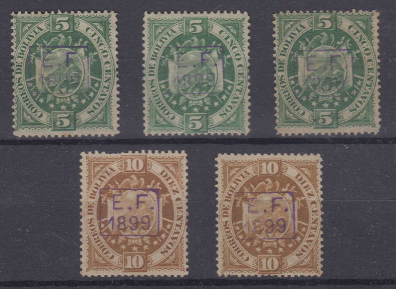 Bolivia 1899 — Provisional issue
