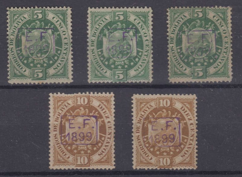 Bolivia 1899 — Provisional issue