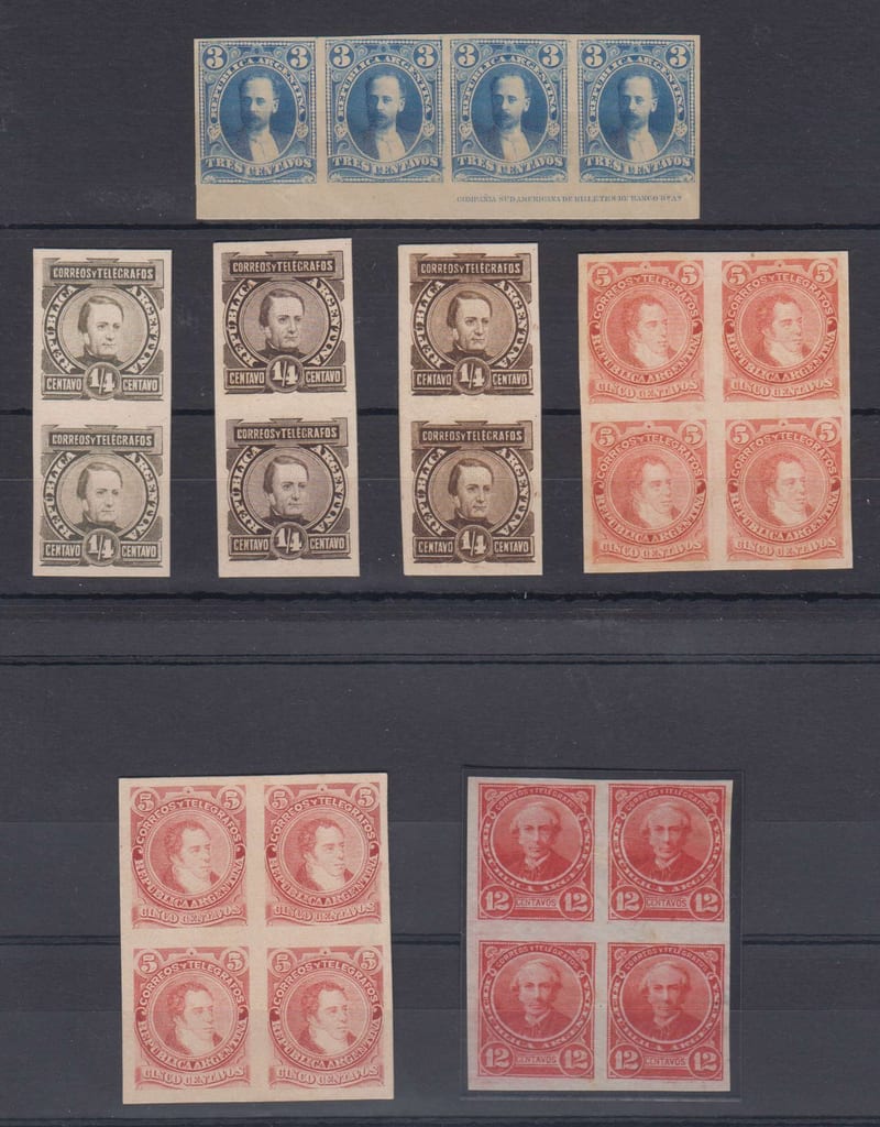 Argentina 1888 — Scott 70-71, 73 & 75