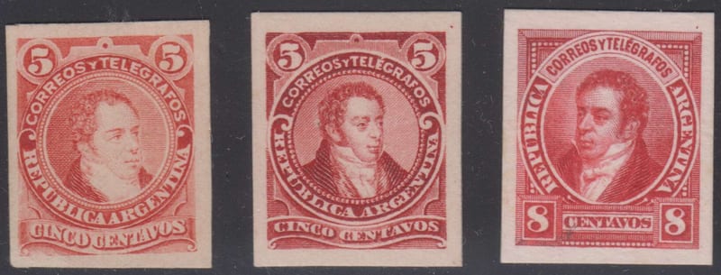 Argentina 1888 — Scott 71, 77 & 85