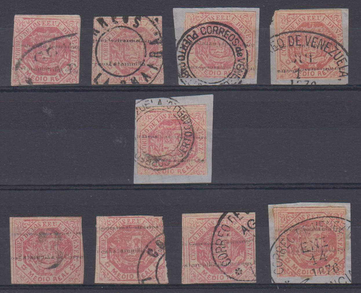Venezuela 1875 — Scott 45, 45a & 47