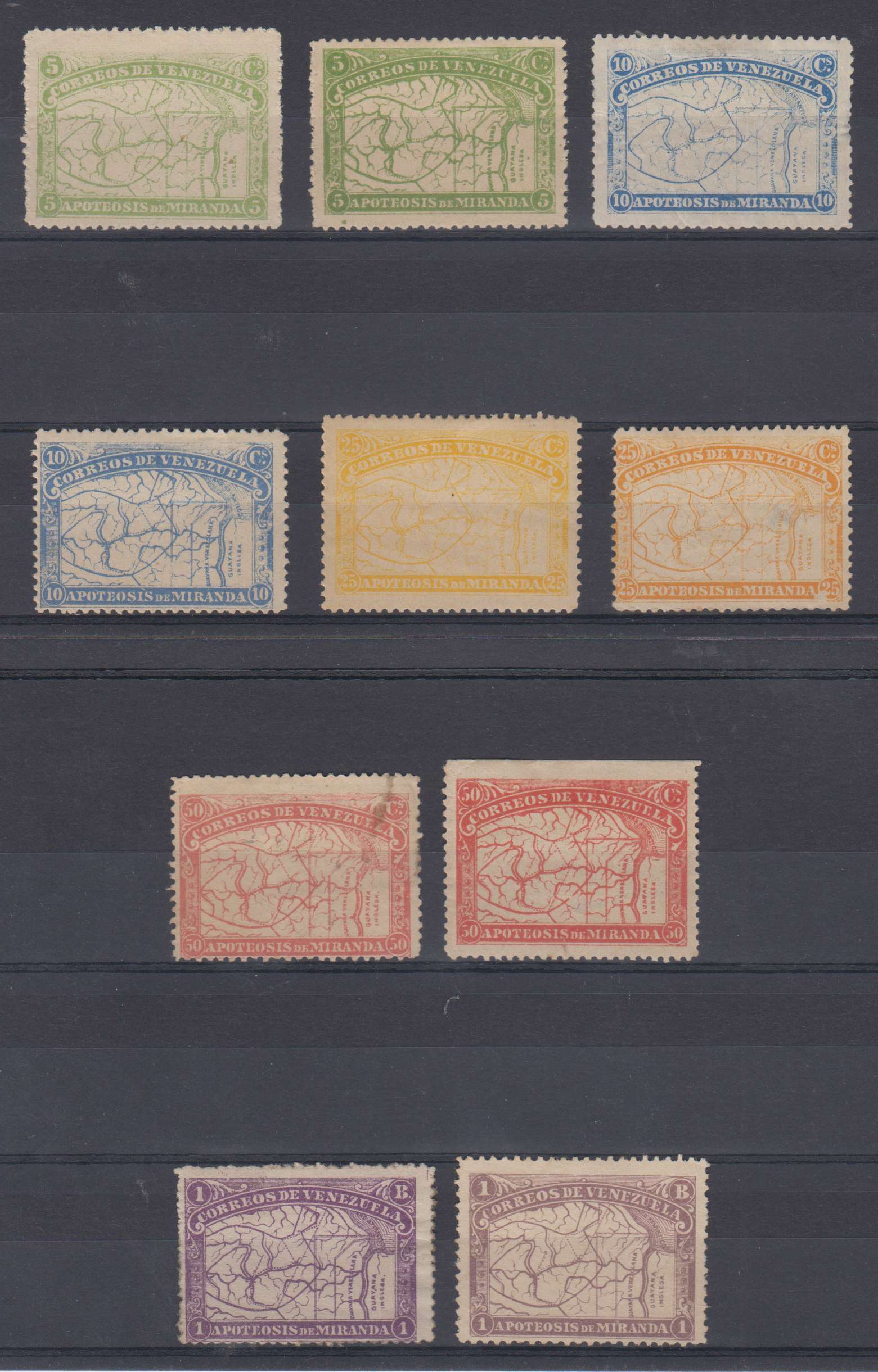 Venezuela 1896 — Scott 137-141