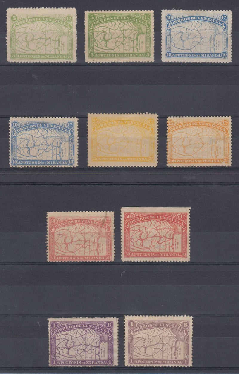 Venezuela 1896 — Scott 137-141