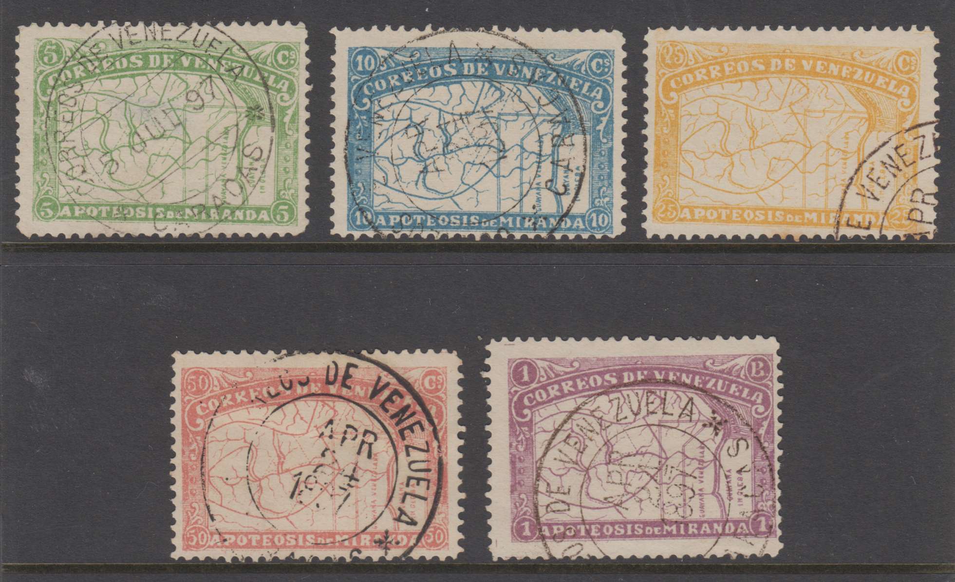 Venezuela 1896 — Scott 137-141