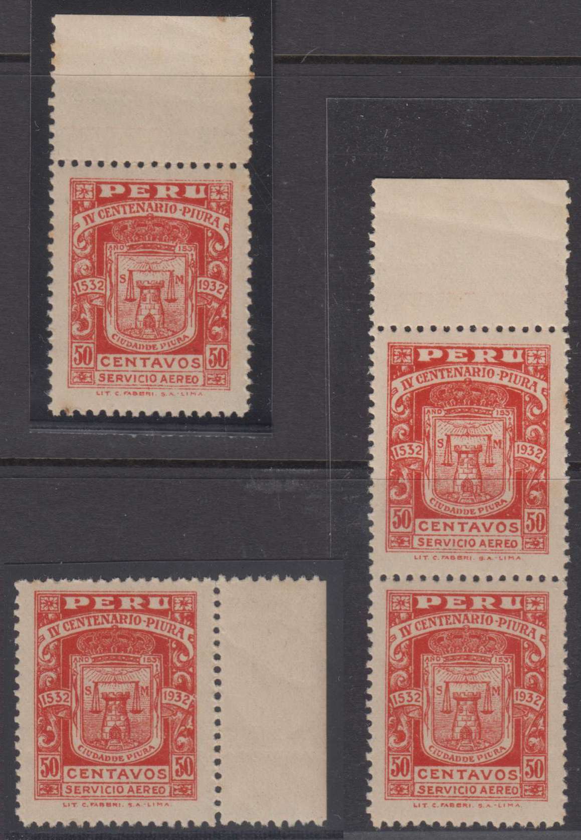 Peru 1932 — Coat of Arms of Piura