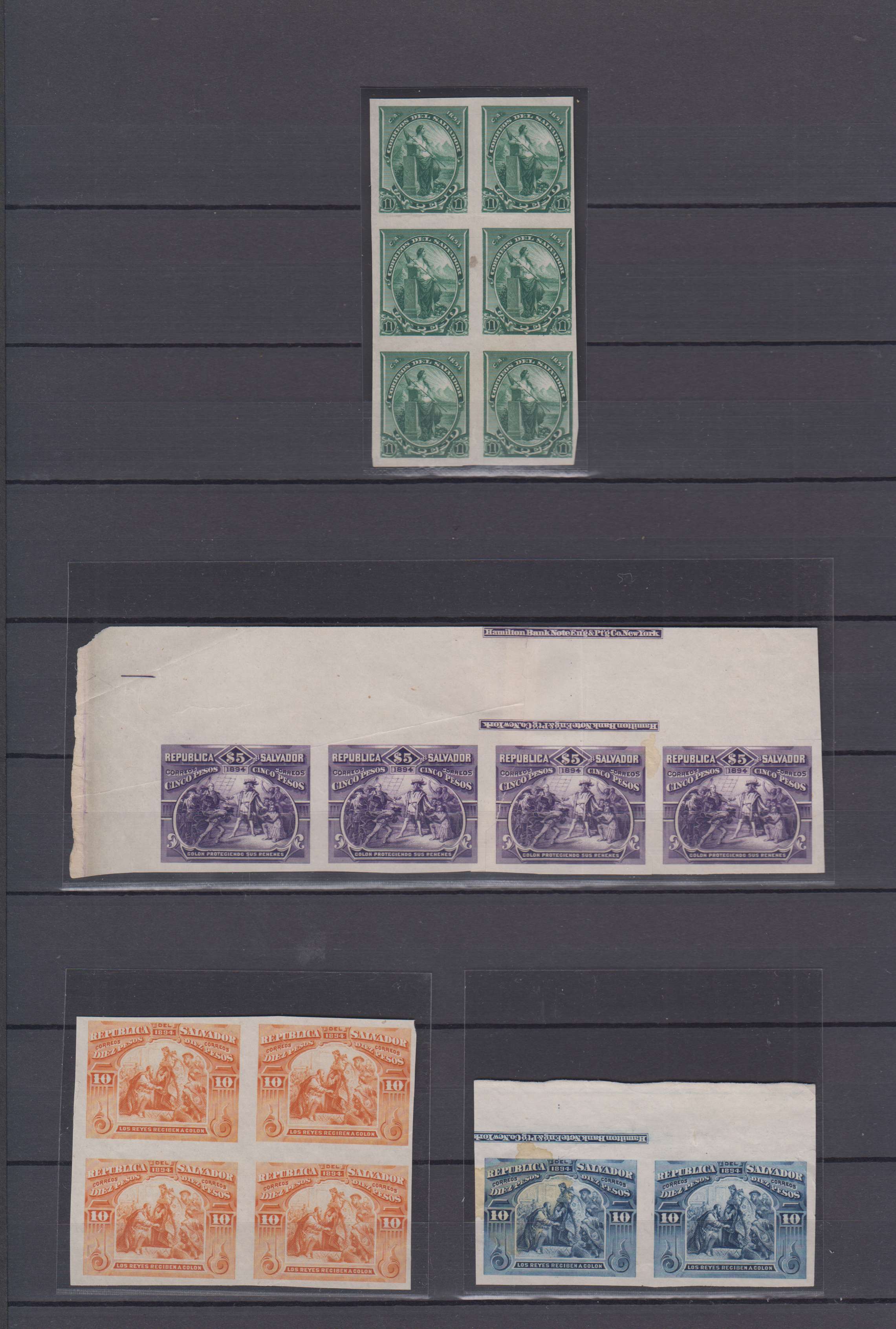 El Salvador 1894 — Liberty & Columbus issue