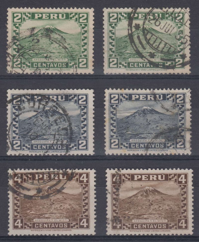 Peru 1932 — Scott 305-306 & 308