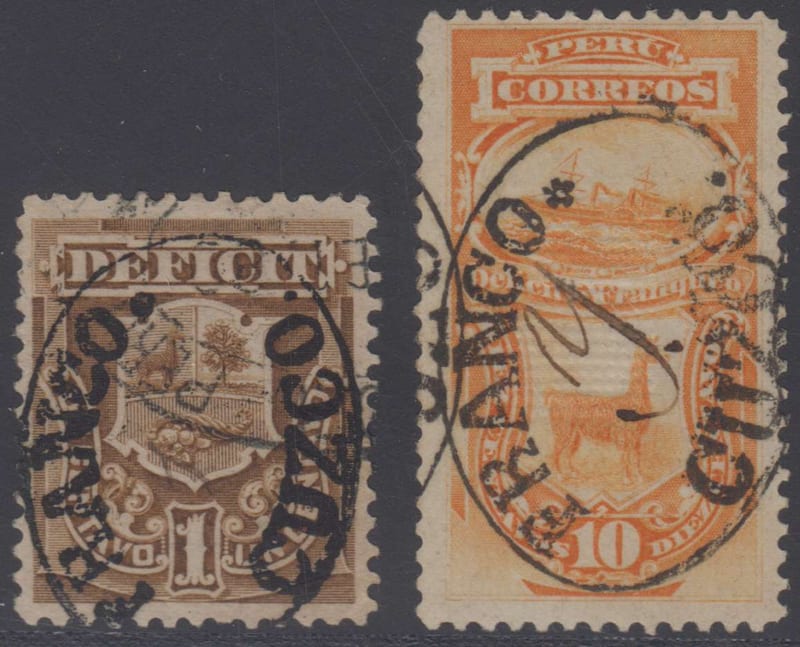 Peru 1883 — Scott 8N14-8N15