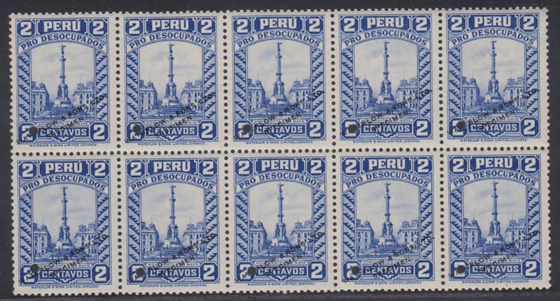 Peru 1933 — Postal Tax