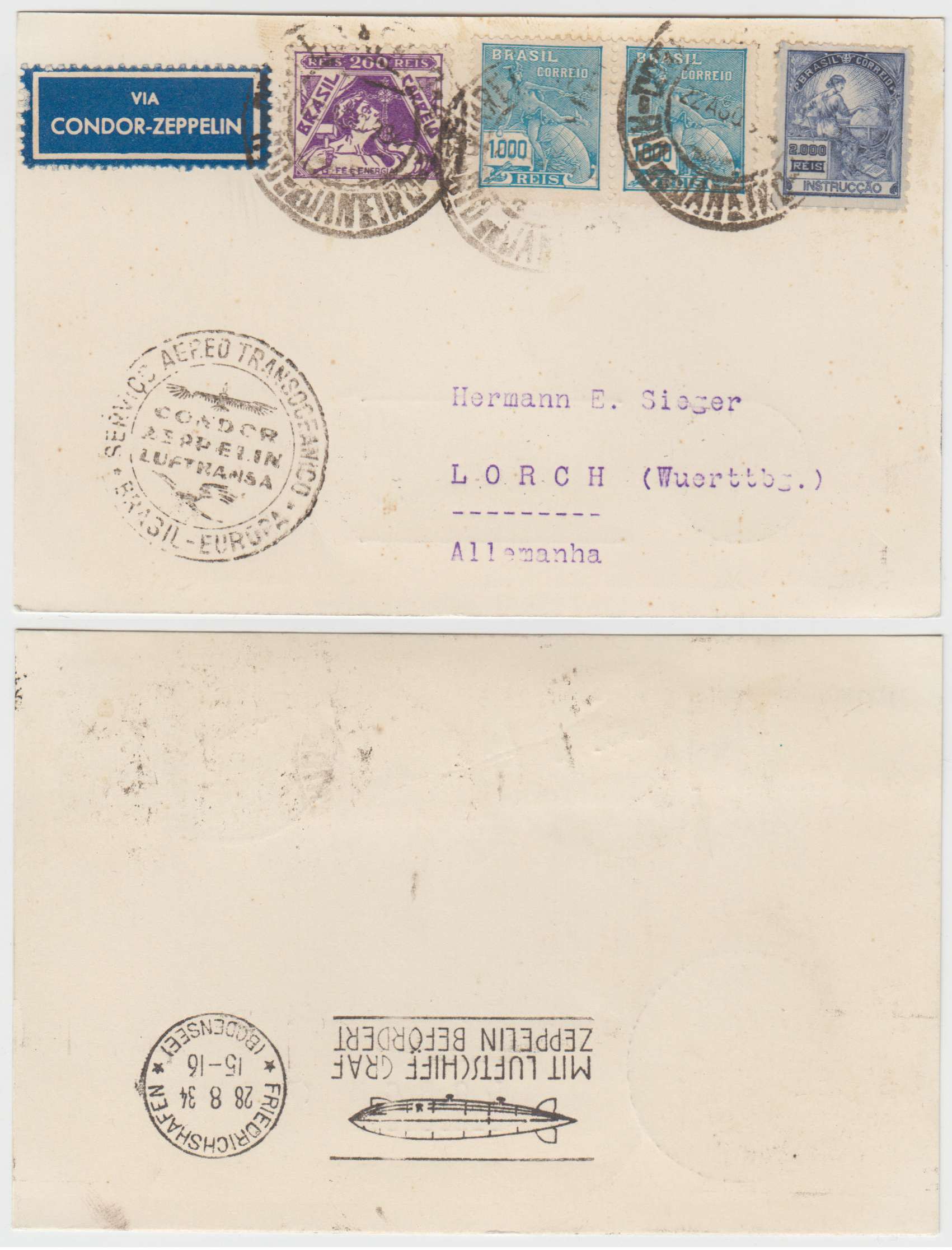 Brazil 1934 — Aug 22