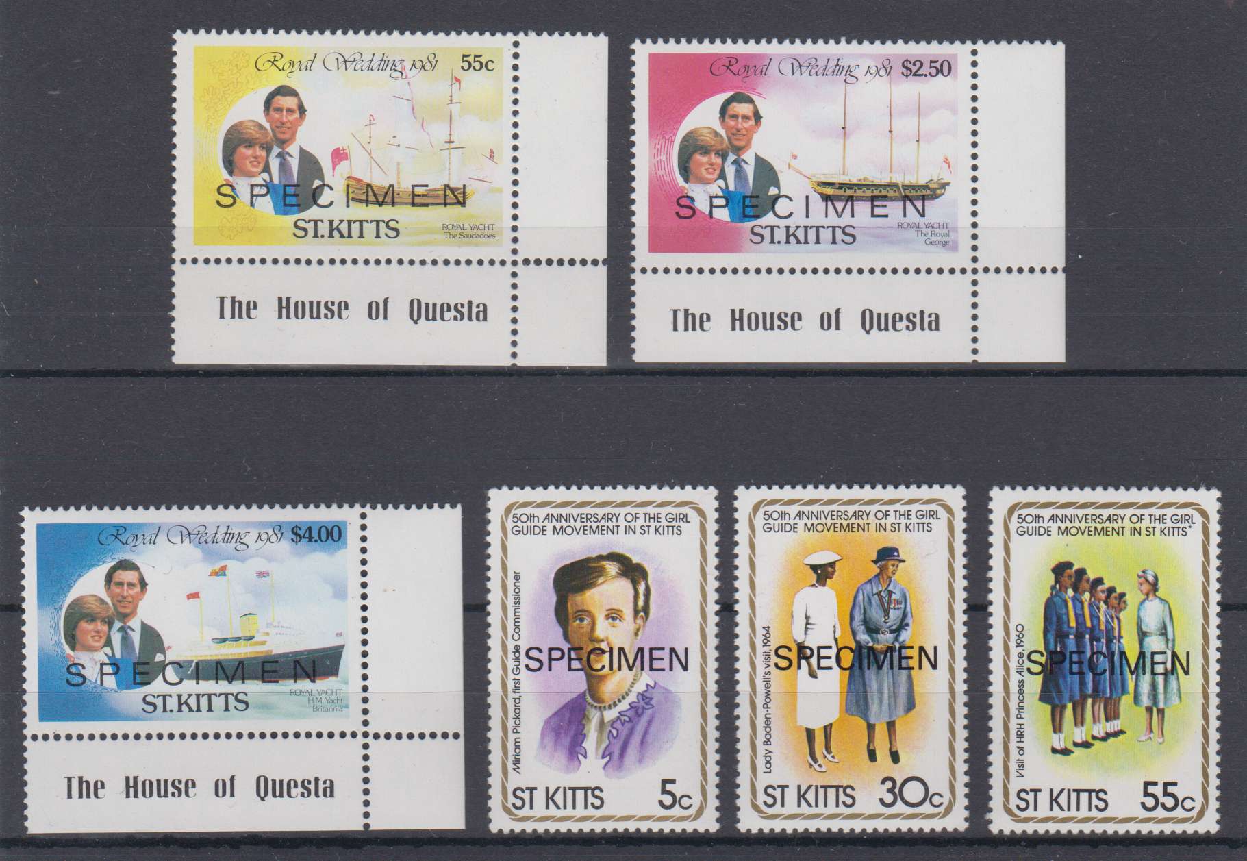 Saint Kitts 1981 — Lady Di & other issue