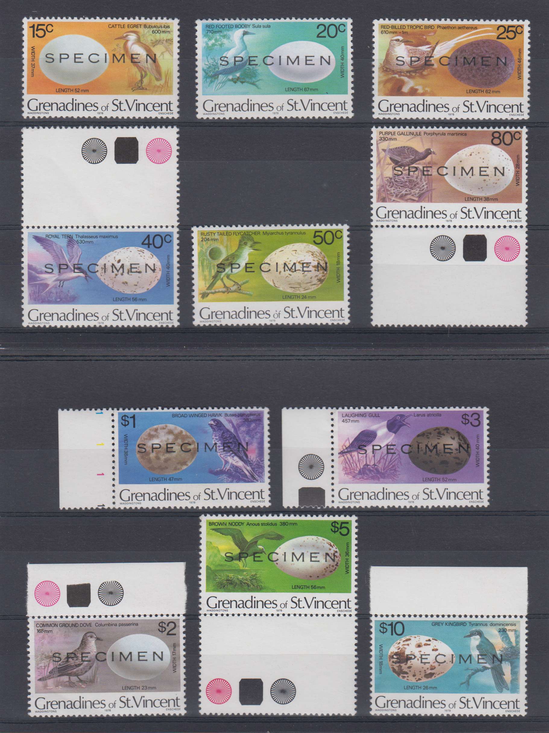 Grenadines of St Vincent 1974 — Scott 33 thru 514 not complete