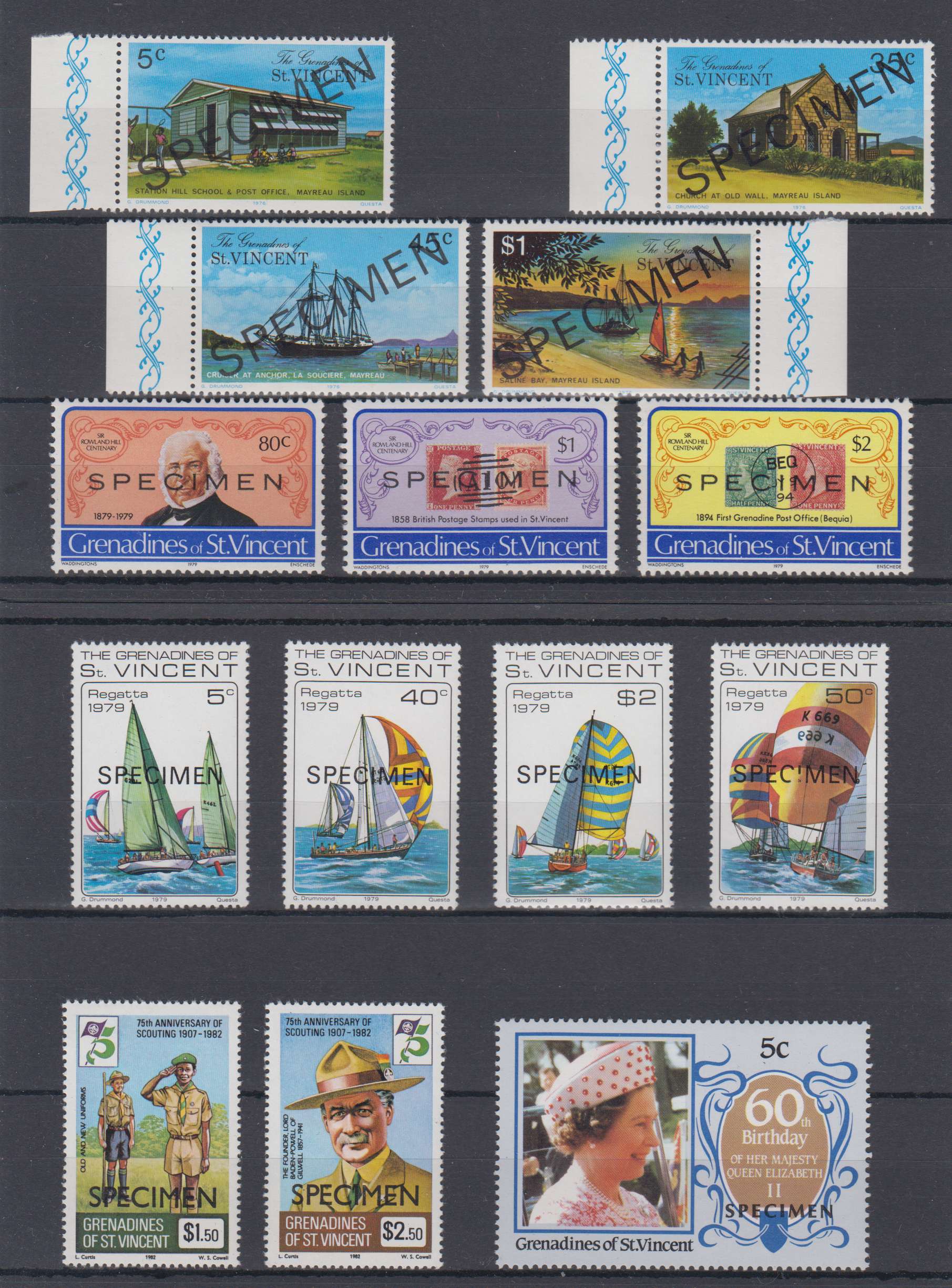 Grenadines of St Vincent 1974 — Scott 33 thru 514 not complete