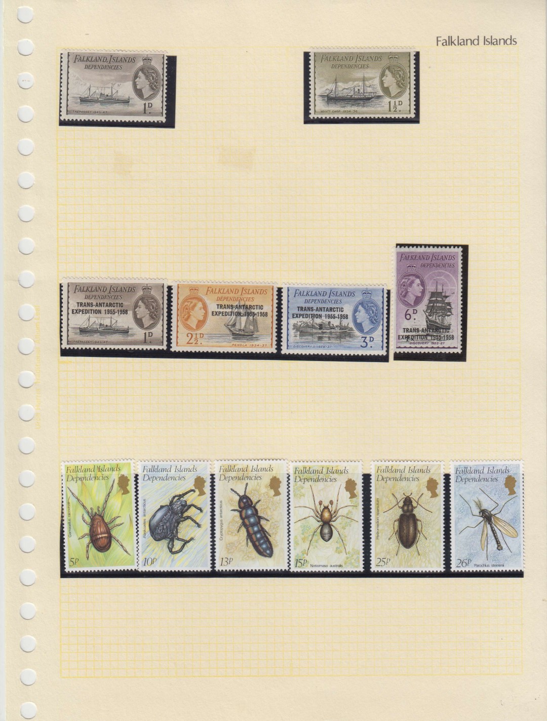Falkland Islands 1938 — Better collection mounted on 26 album pages including key values & full sets plus some…