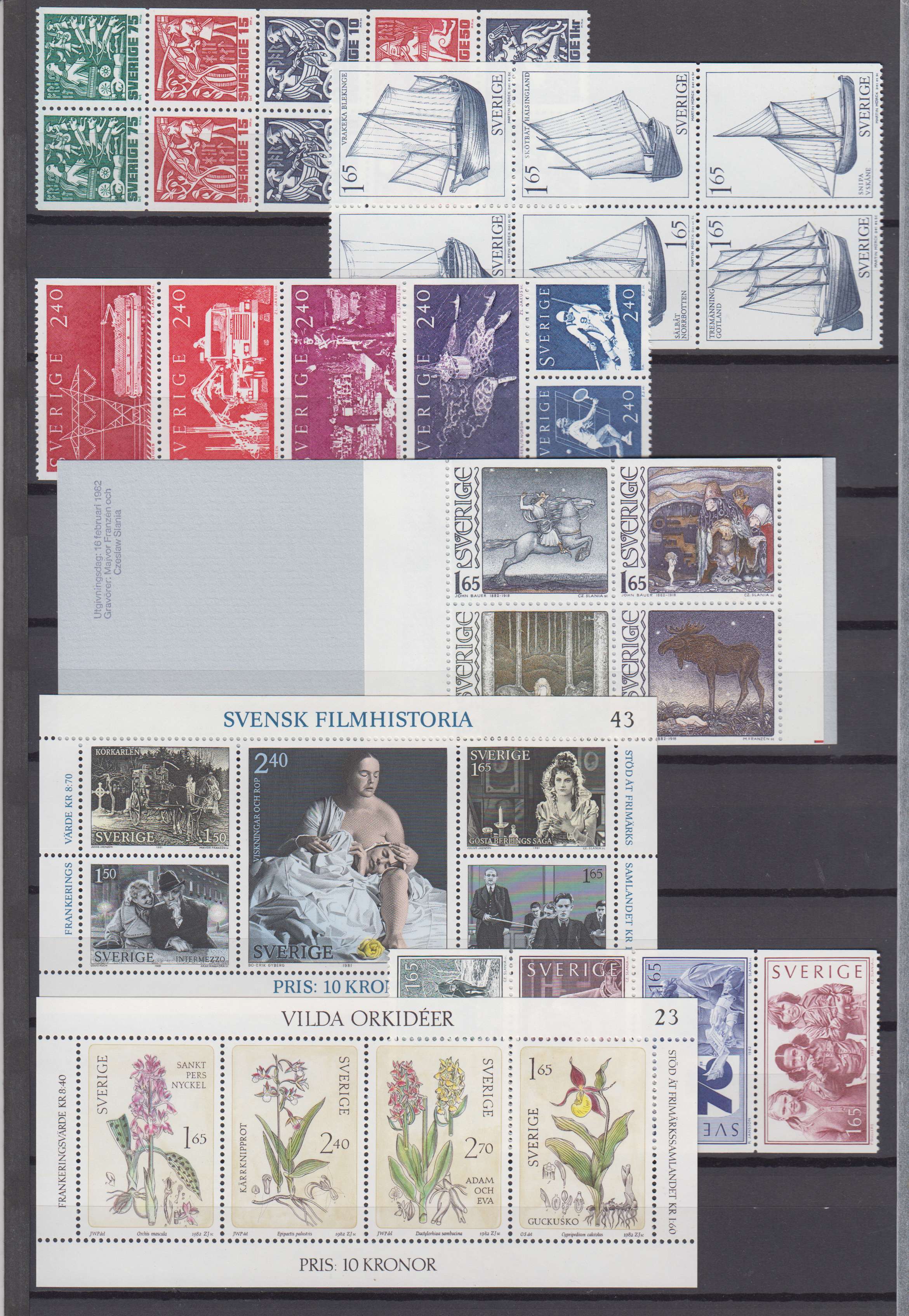 Sweden 1969 — Scott 830a thru 1419 a-d