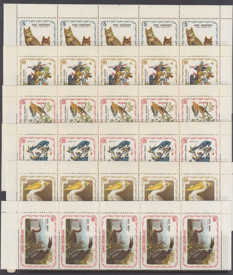 Haiti 1975 — Audubon birds issue