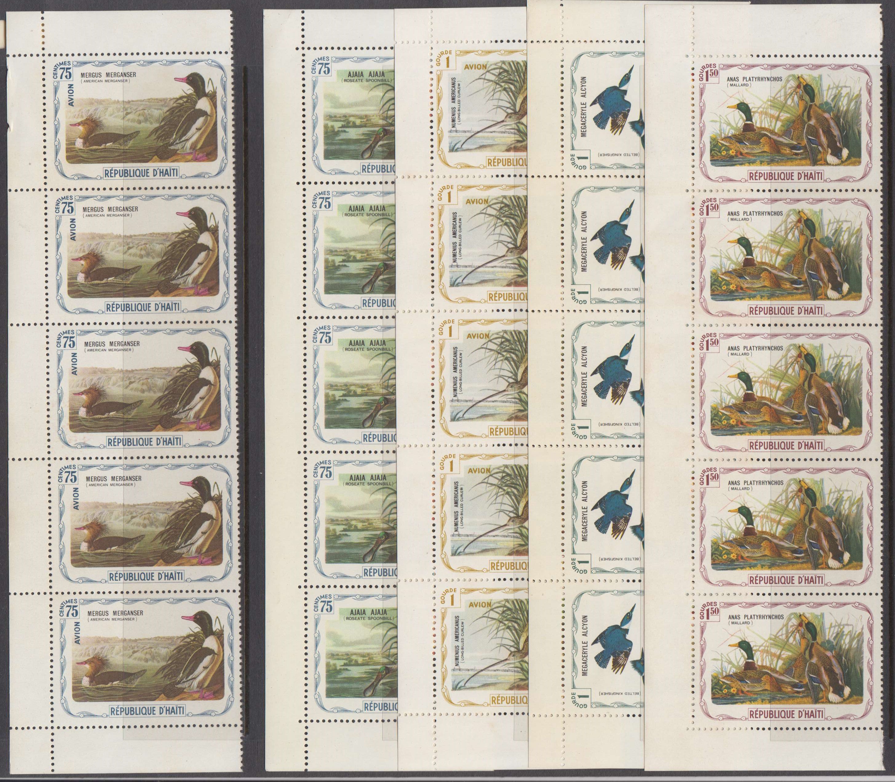 Haiti 1975 — Audubon birds issue