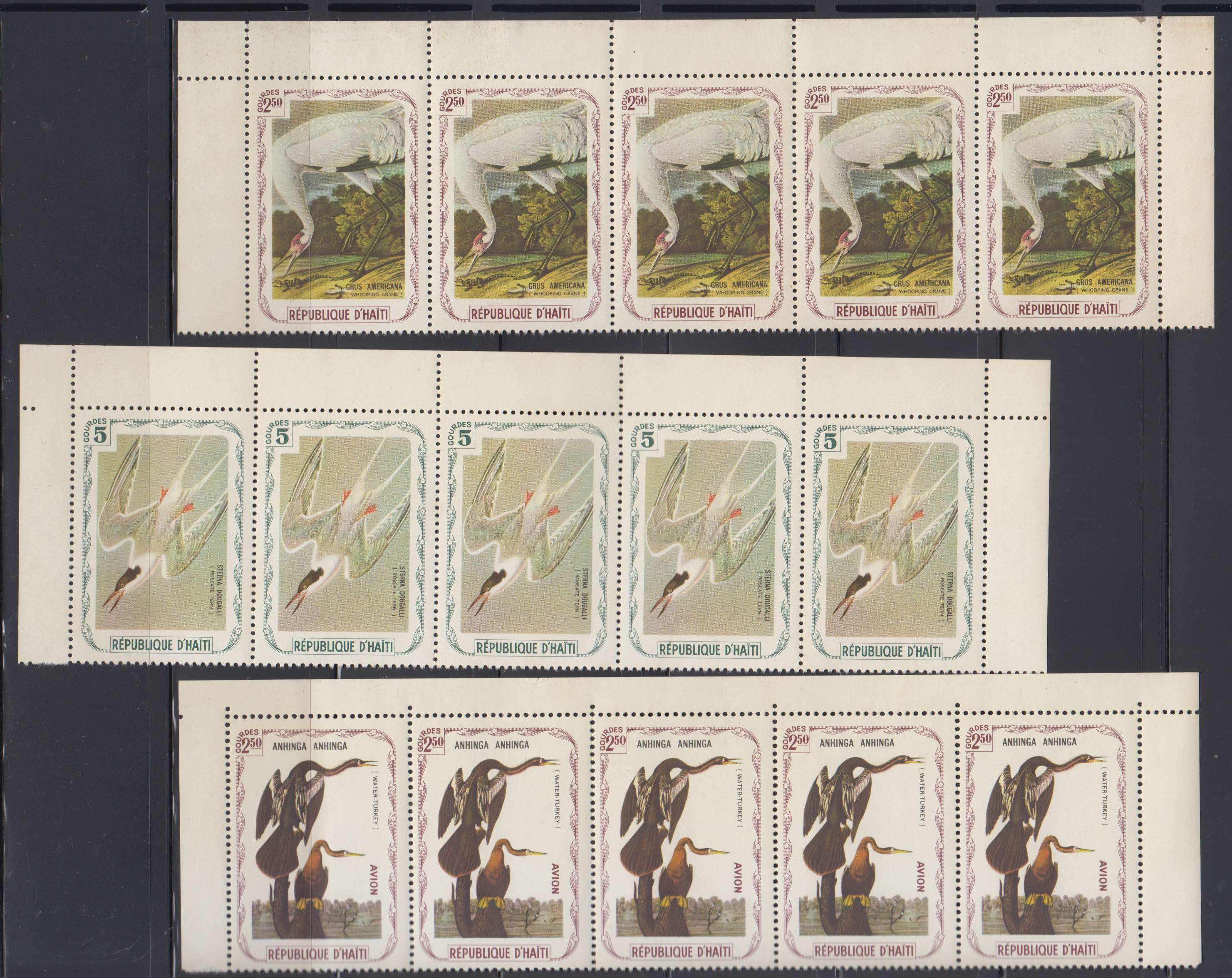 Haiti 1975 — Audubon birds issue