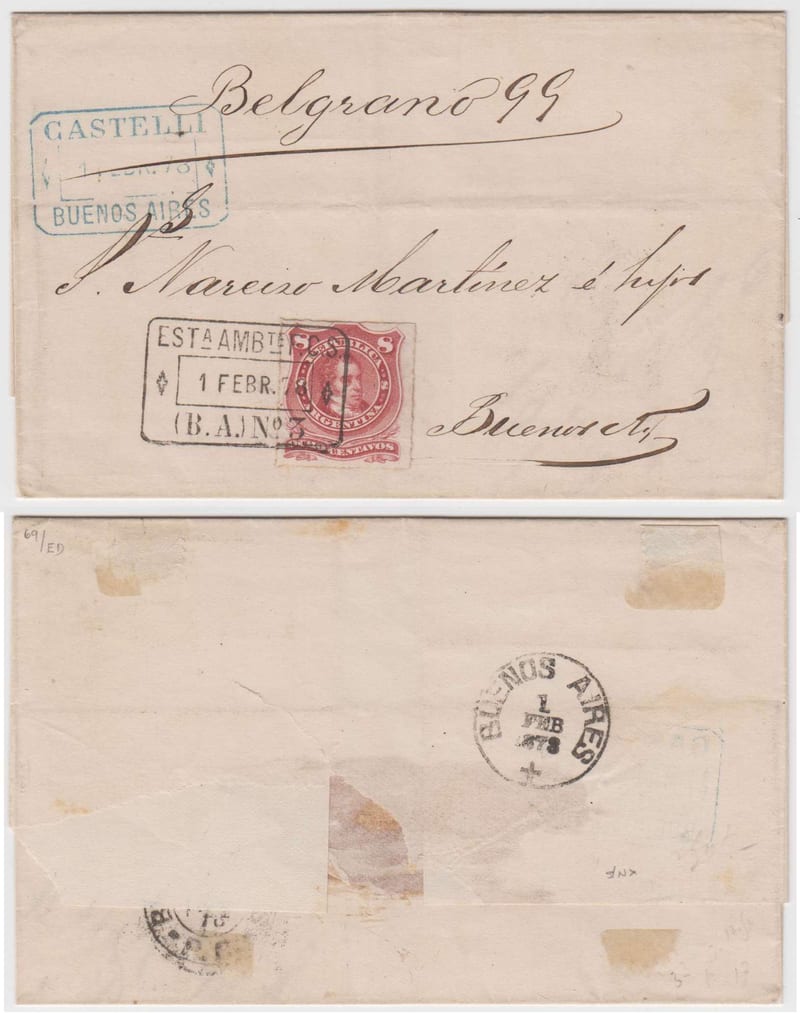 Argentina 1878 — Railroad F.C.S