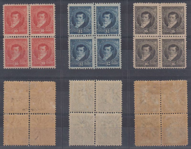 Argentina 1896 — Scott 111-117 & 119-120