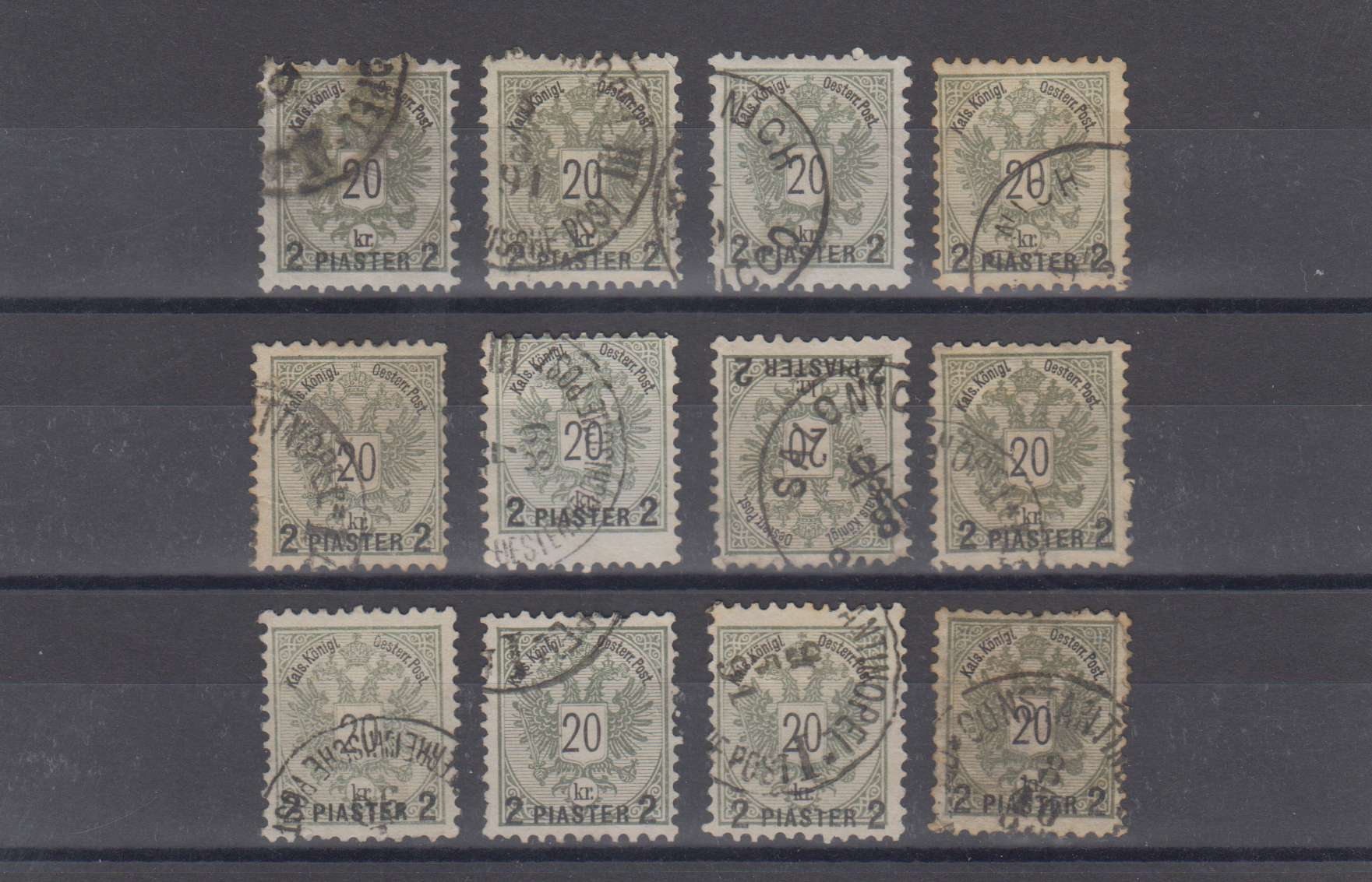Austria Offices in Turkey 1888 — Scott 15 & 18
