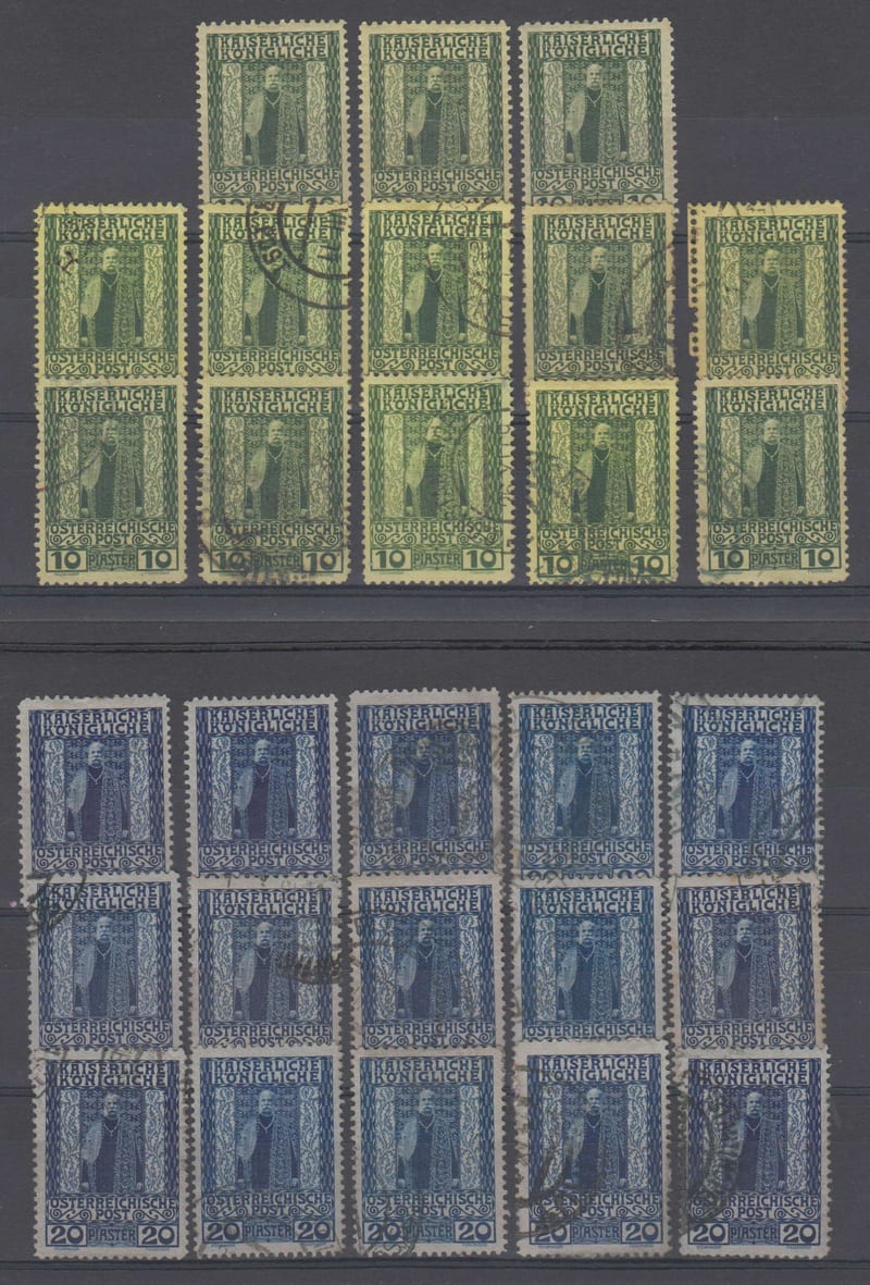 Austria Offices in Turkey 1906 — Scott 53-54 top values
