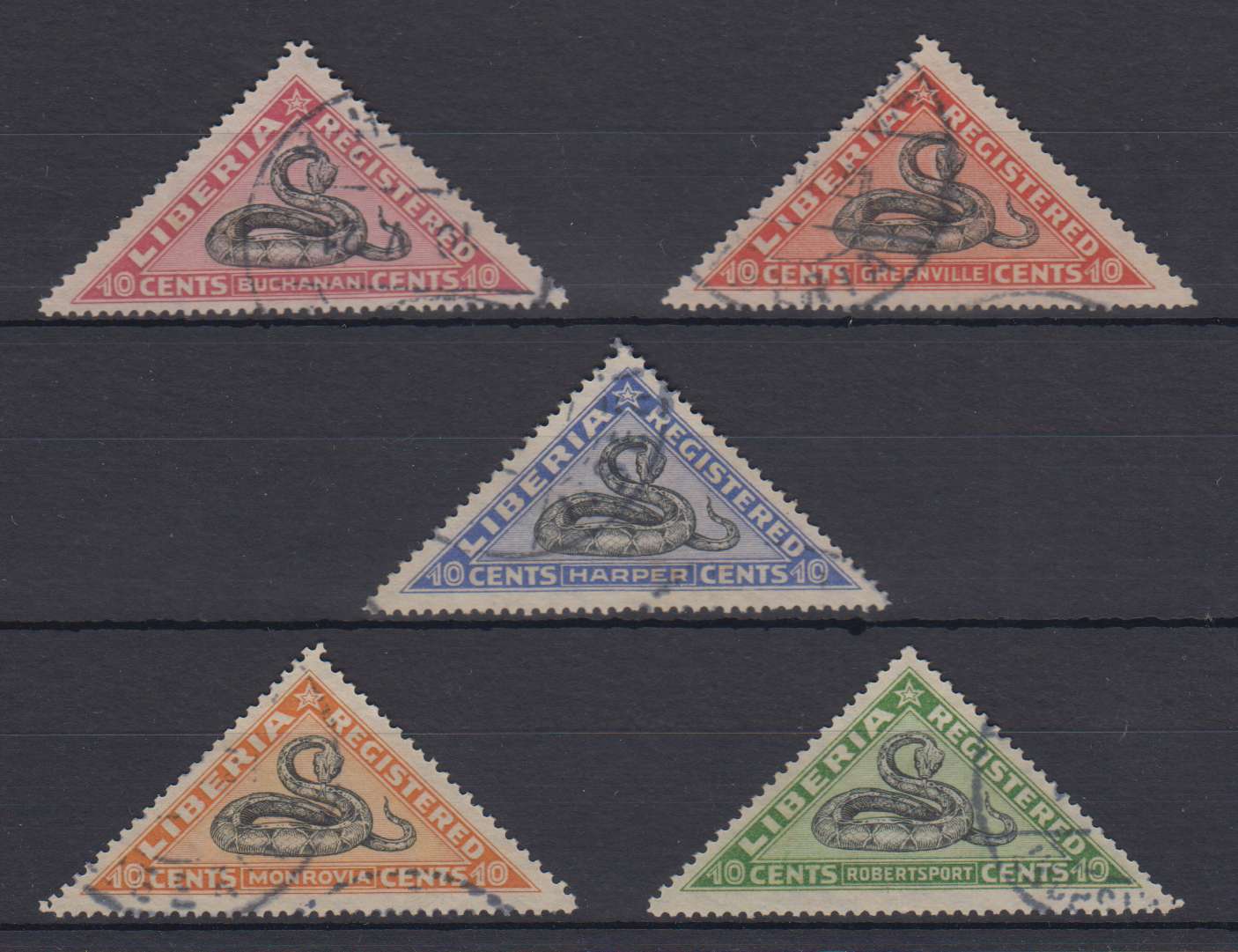 Liberia 1921 — Scott F20-f24
