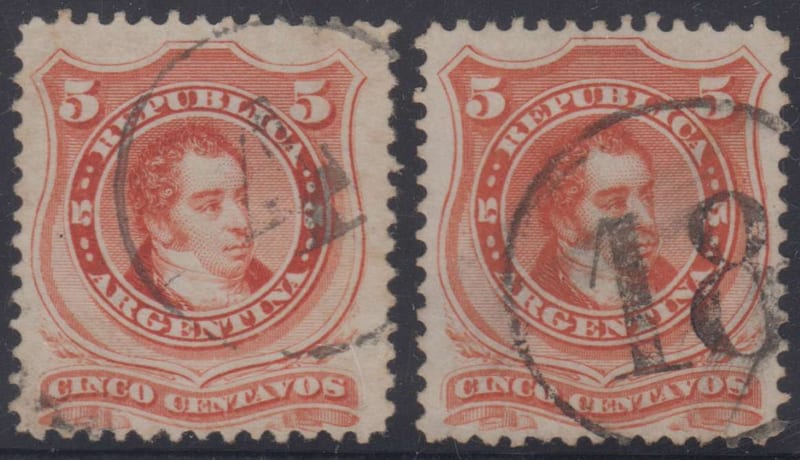 Argentina 1867 — Mailbox cancels