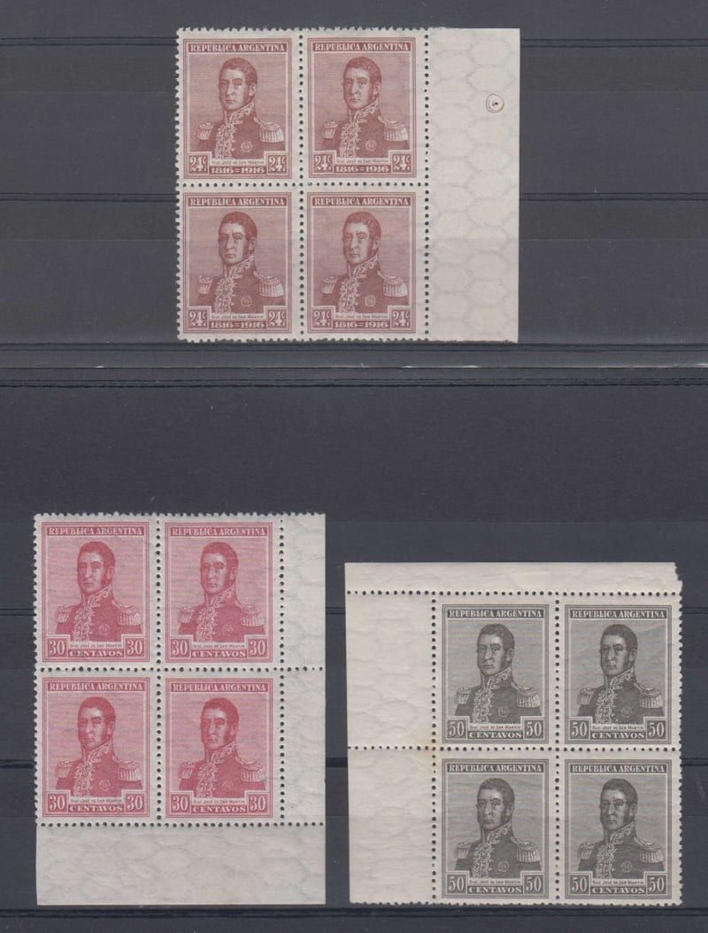 Argentina 1916 — Scott 224 & 241-242