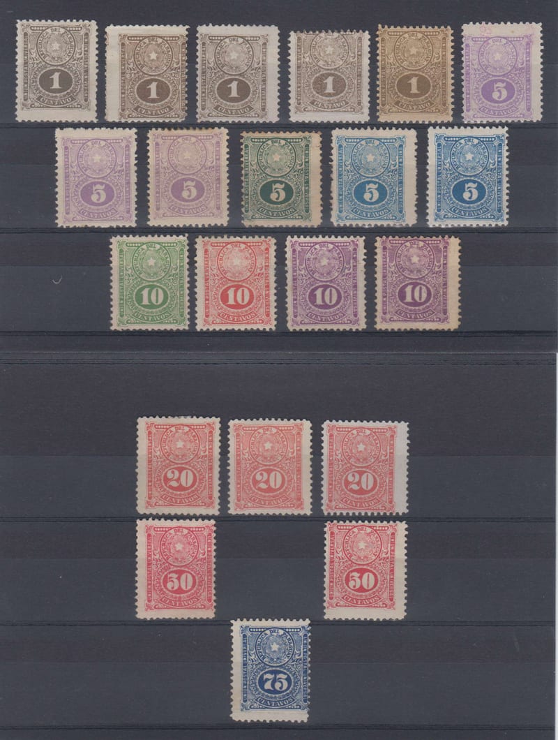 Paraguay 1910 — Scott 191-200