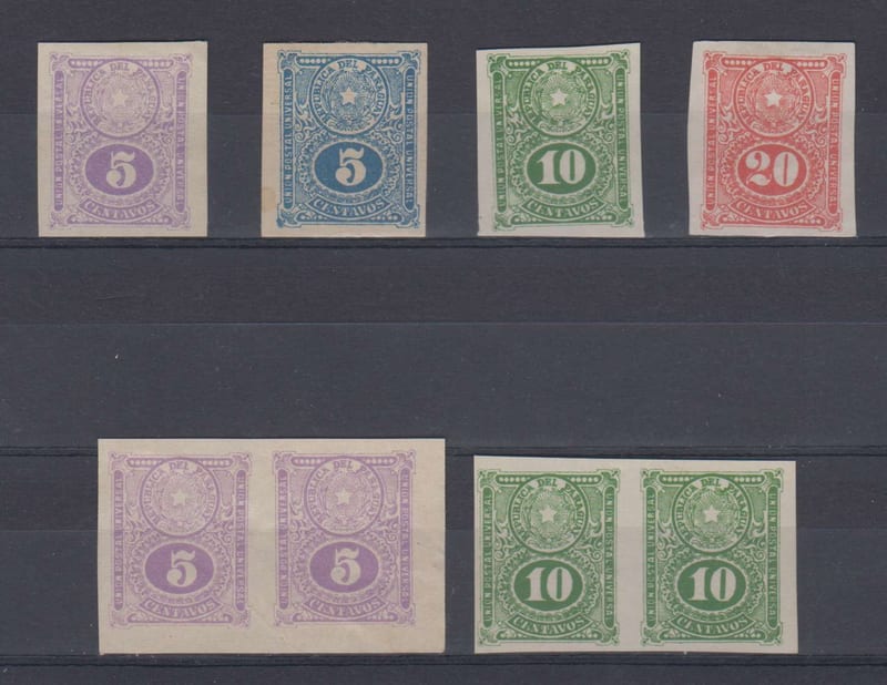 Paraguay 1910 — Scott 192, 194-195 & 198