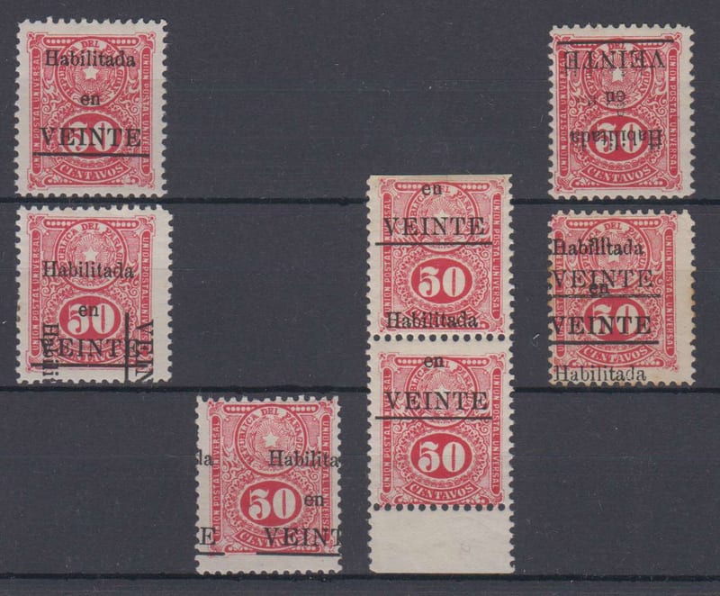 Paraguay 1912 — Scott 208, 208a & 208b