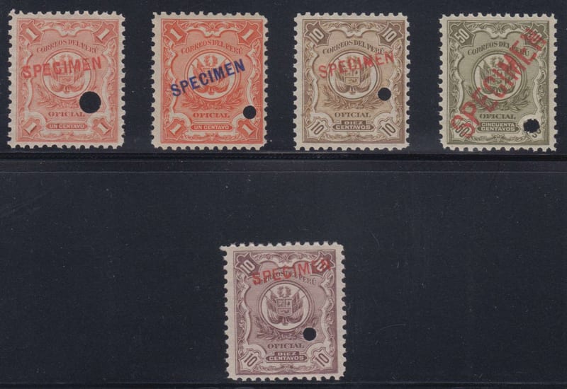 Peru 1909 — Officials