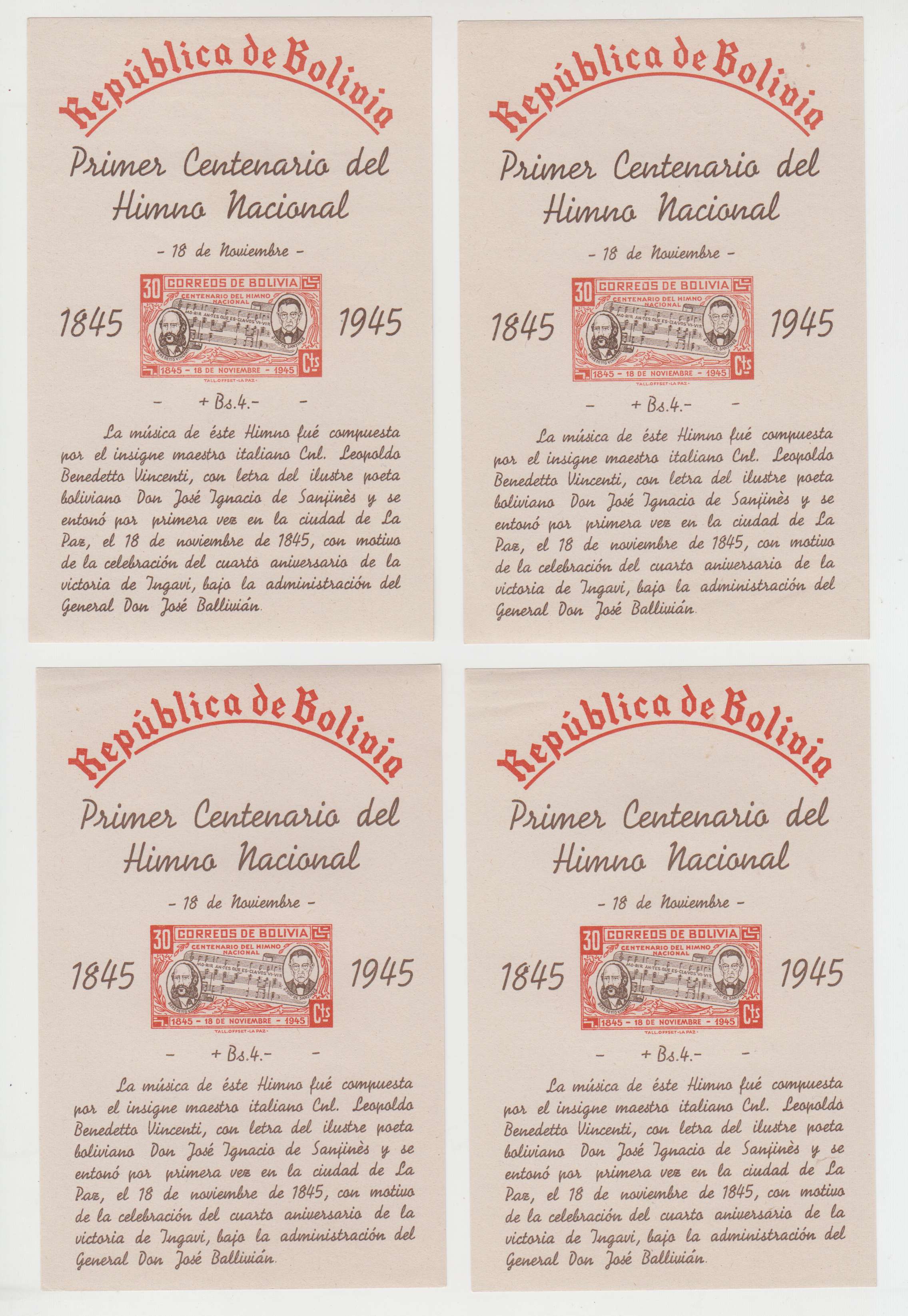 Bolivia 1946 — Anthem