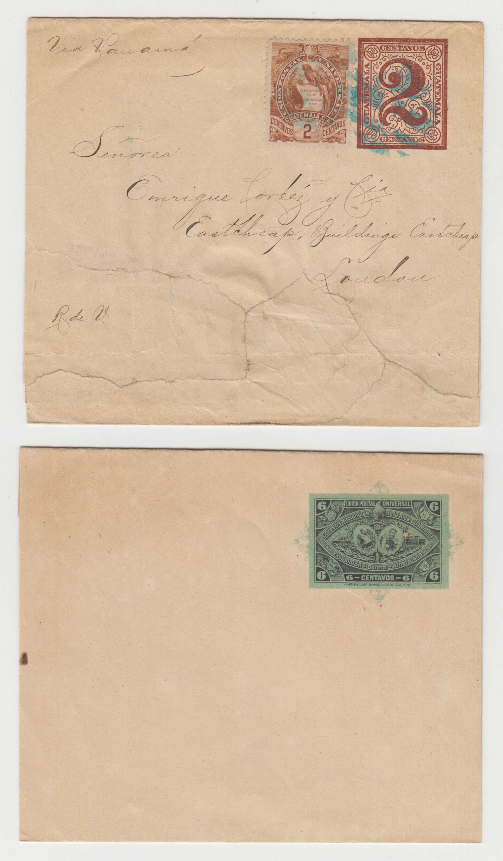 Guatemala 1895 — Wrappers & Letter sheet