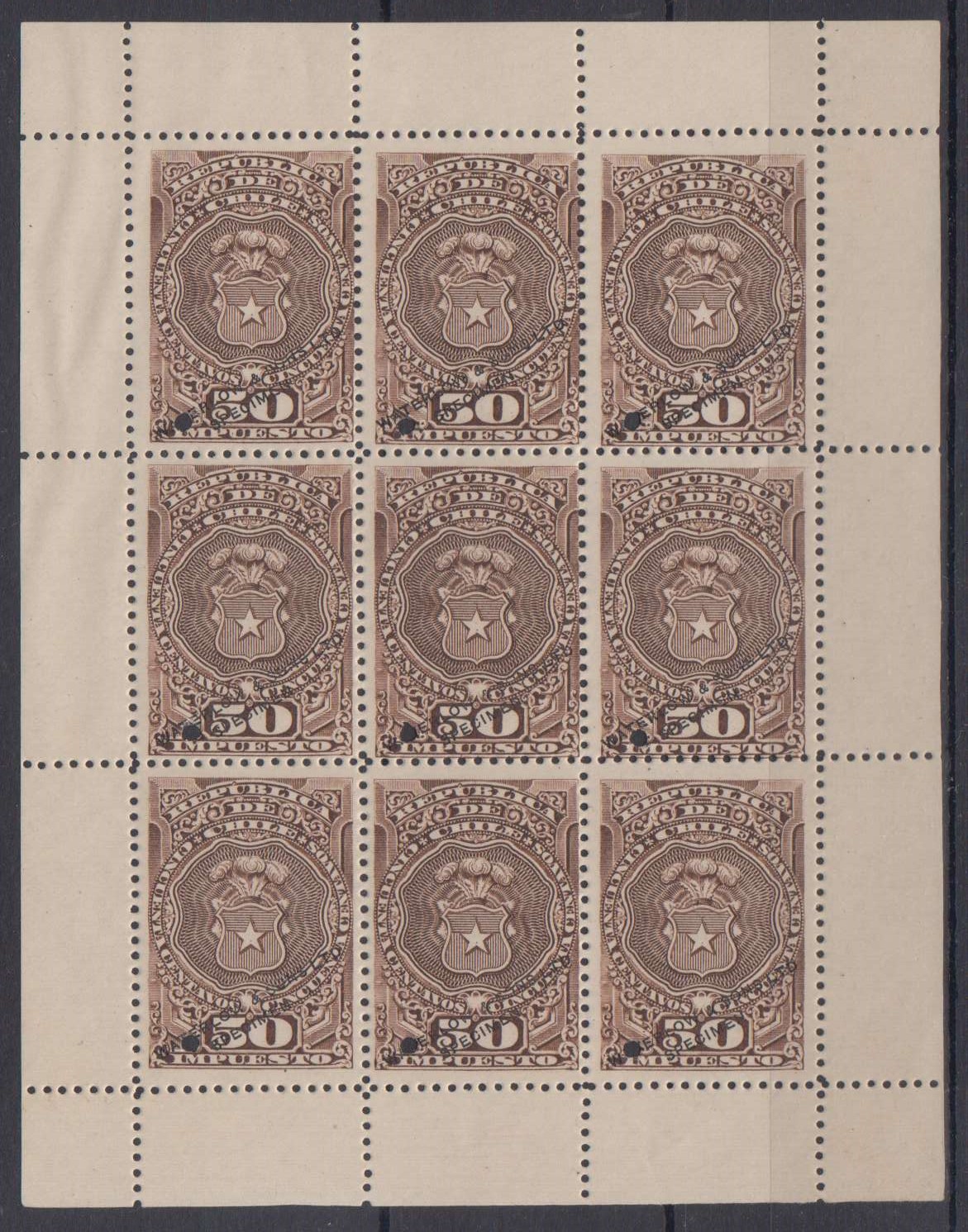 Chile 1890 — Revenues used as postage